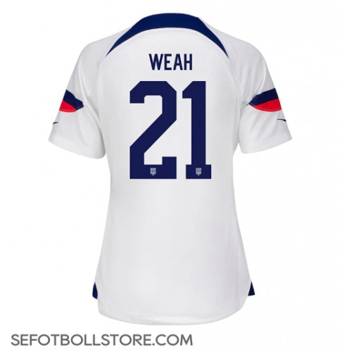 Förenta staterna Timothy Weah #21 Replika Hemmatröja Dam VM 2022 Kortärmad